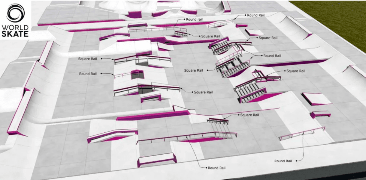 The park course for Tokyo 2020 ©California Skateparks