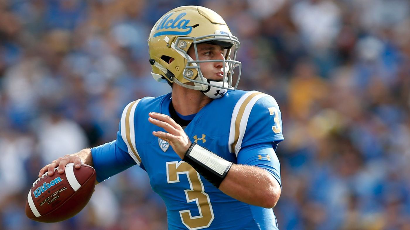 Josh Rosen drops back to pass for UCLA.